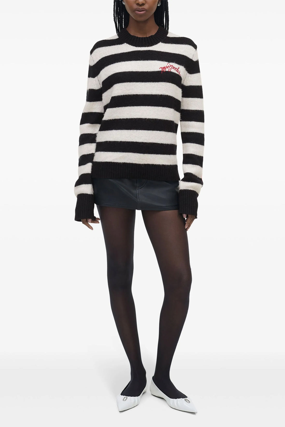 MARC JACOBS M striped alpaca and wool blend sweater