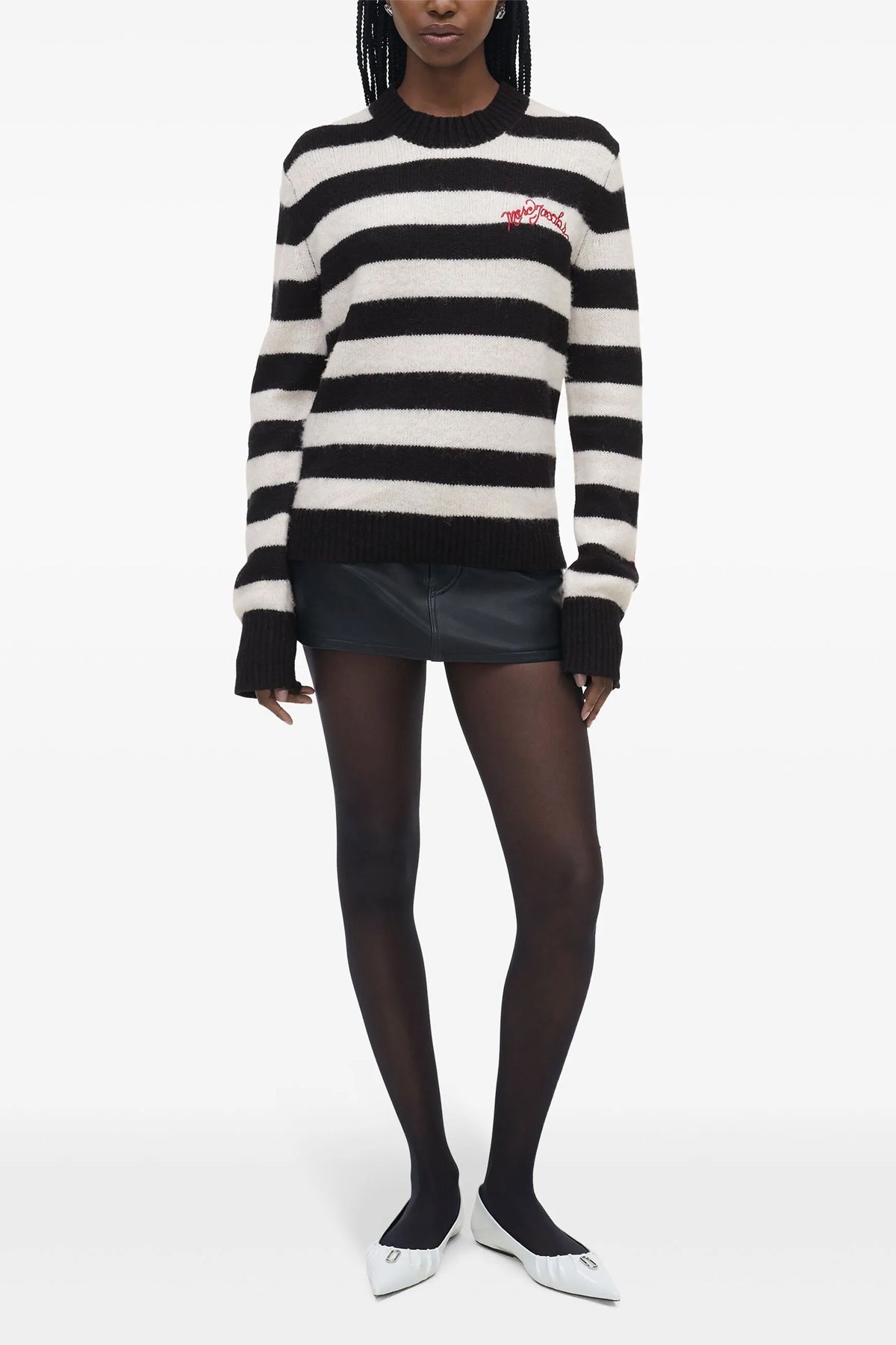 striped alpaca and wool blend sweater