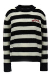 striped alpaca and wool blend sweater