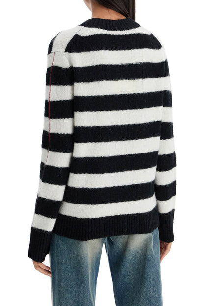 pullover the striped brushed logo sweater