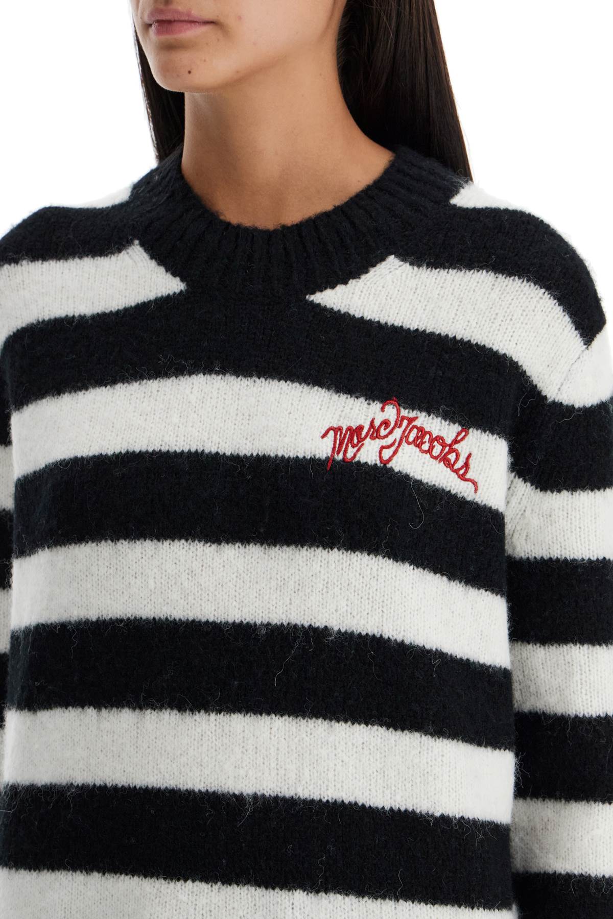 pullover the striped brushed logo sweater