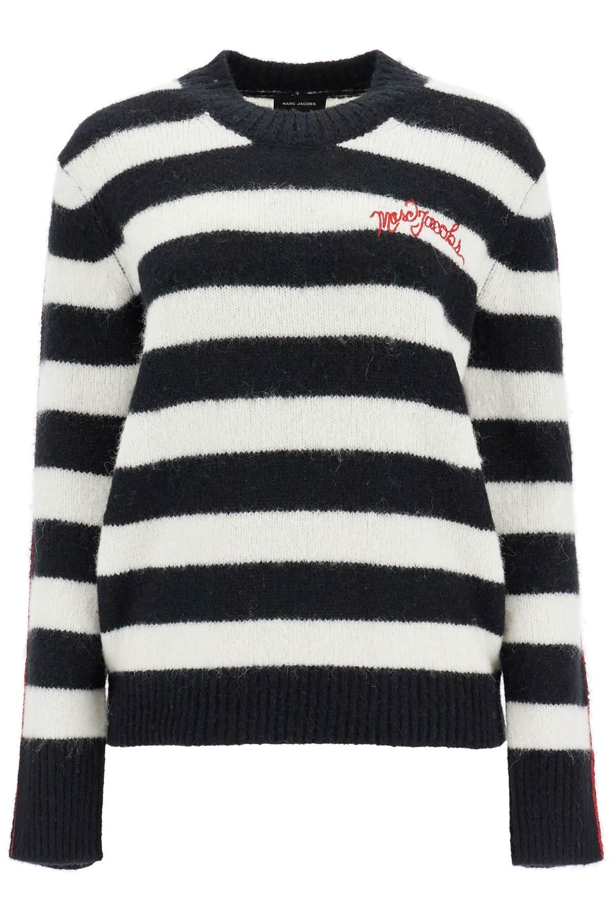 pullover the striped brushed logo sweater