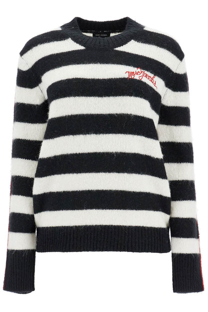 pullover the striped brushed logo sweater