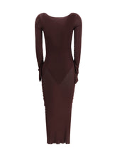 SELF-PORTRAIT S draped knit dress