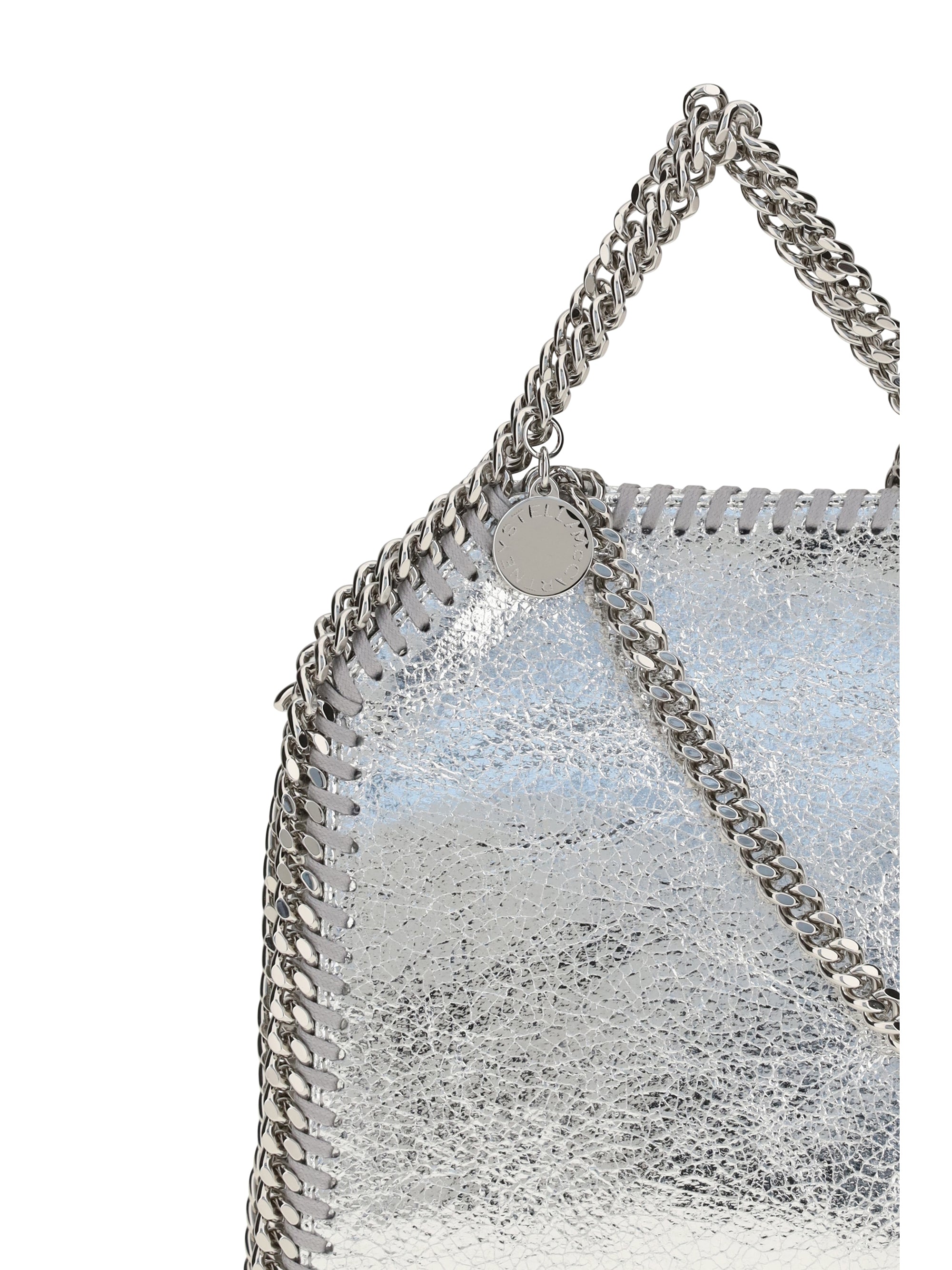 metallic falabella handbag