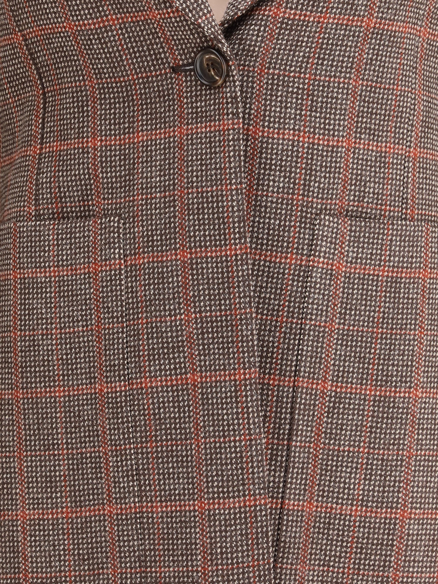 CHLOÉ 38 wool plaid blazer