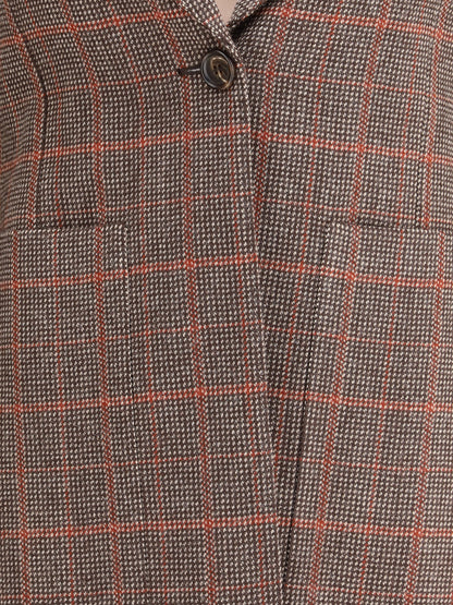 CHLOÉ 38 wool plaid blazer