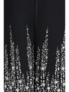 compact drap cape with degradé rhinestone embroidery