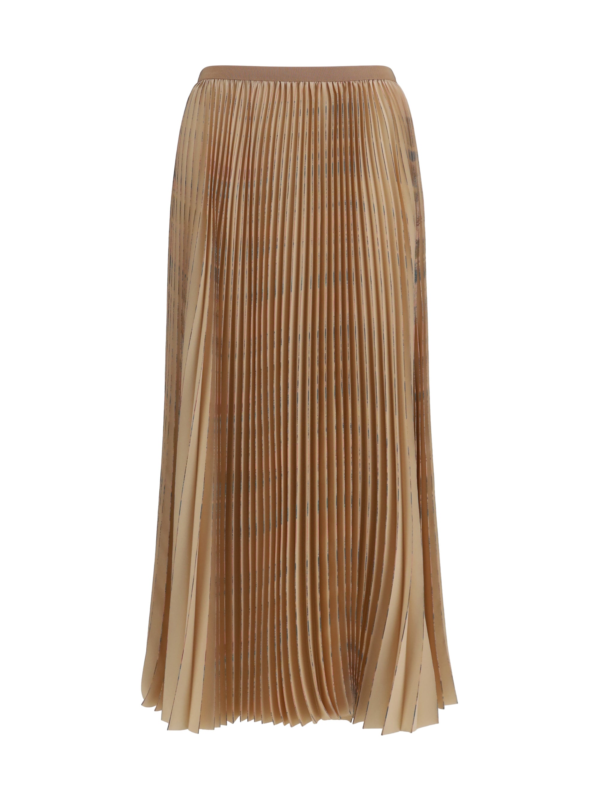 pleated midi skirt