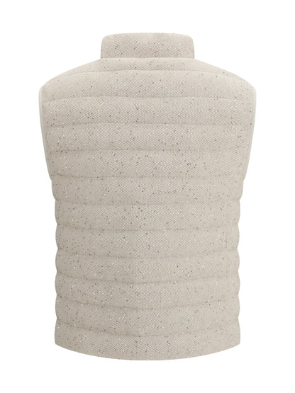 BRUNELLO CUCINELLI 40 cotton padded vest with sequins 
