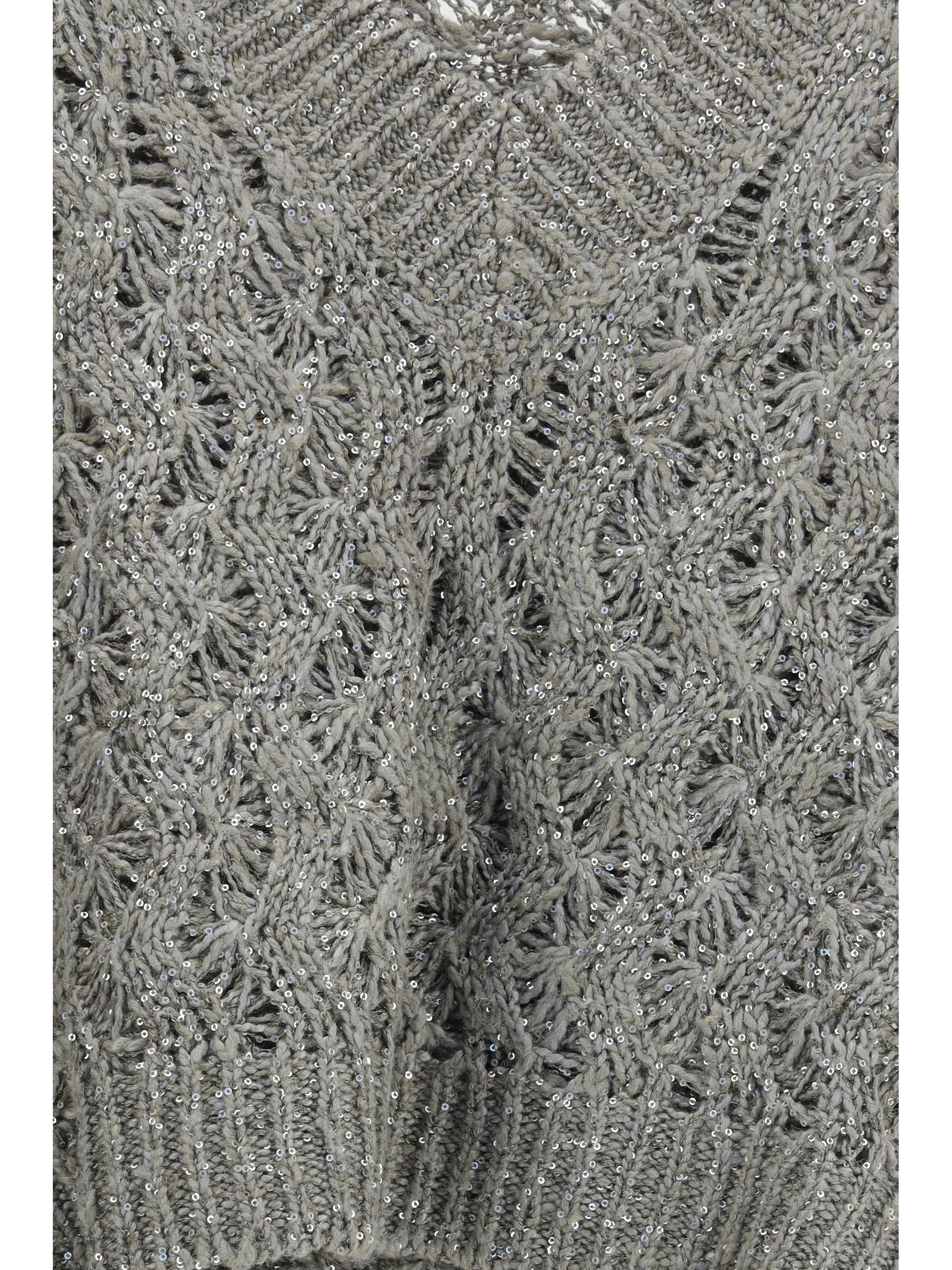silk blend sequined vest