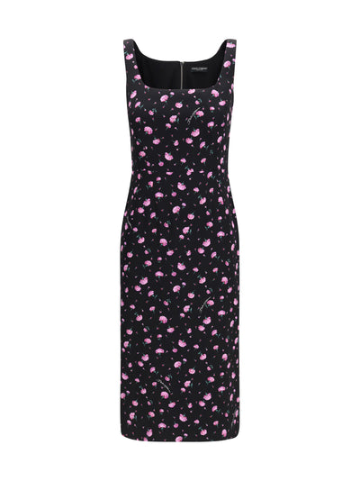 DOLCE & GABBANA 40 flowers print sheath dress