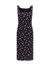 flowers print sheath dress
