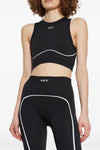 off-whites sporty top redefines athletic silhouettes through precise seamless t
