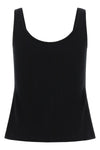 the black off stamp tank top by off-white in ribbed cotton defines a slim and