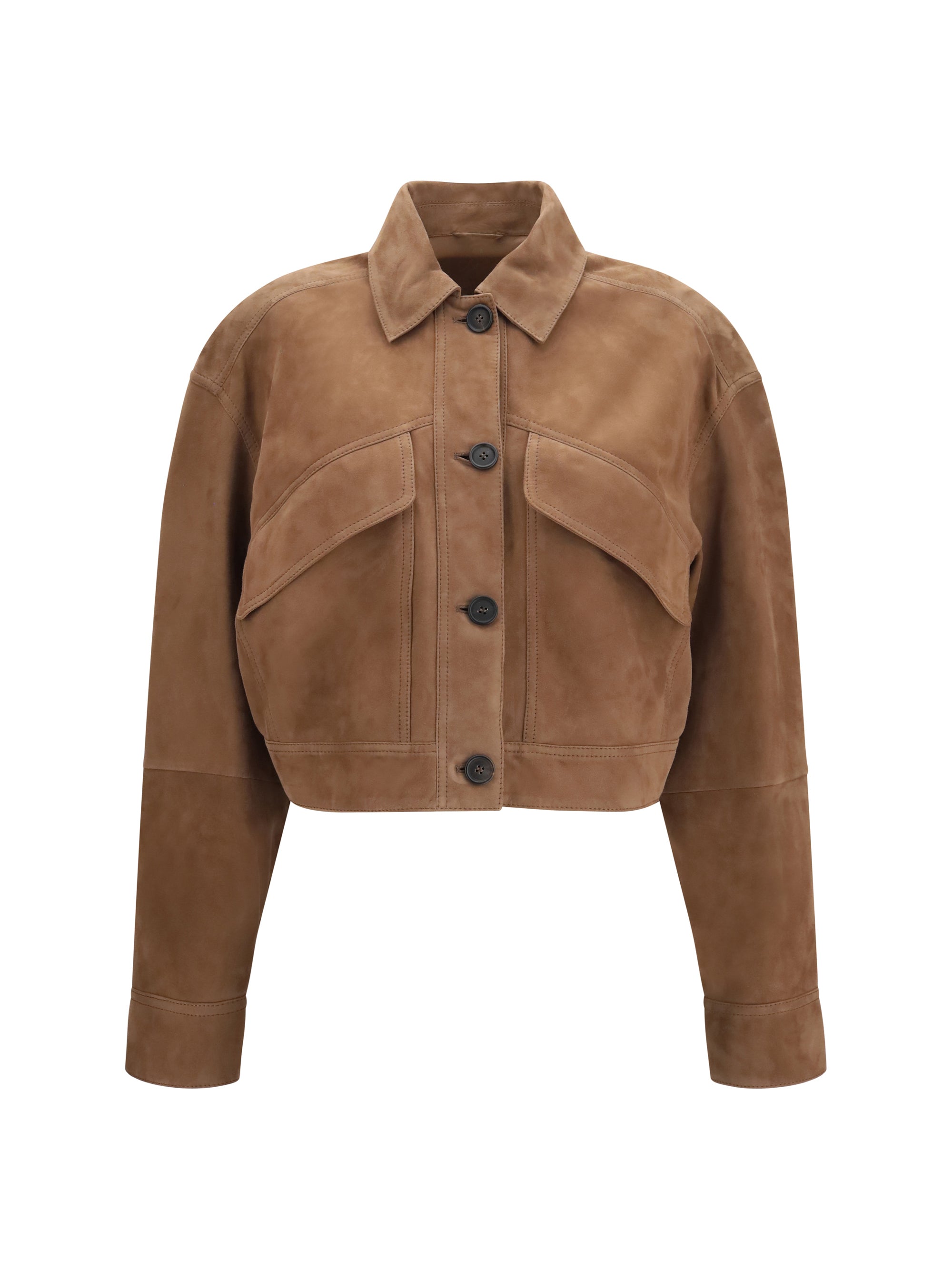 cropped suede jacket