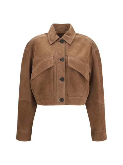 cropped suede jacket
