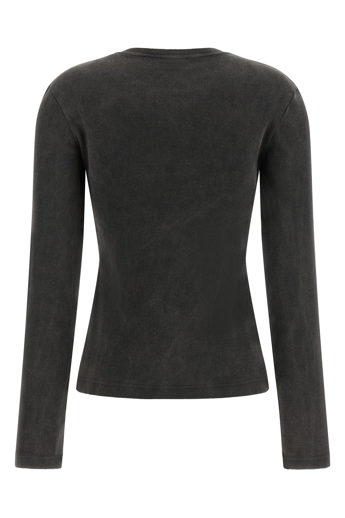 the off-white off stamp long-sleeved t-shirt defines a tight silhouette throug