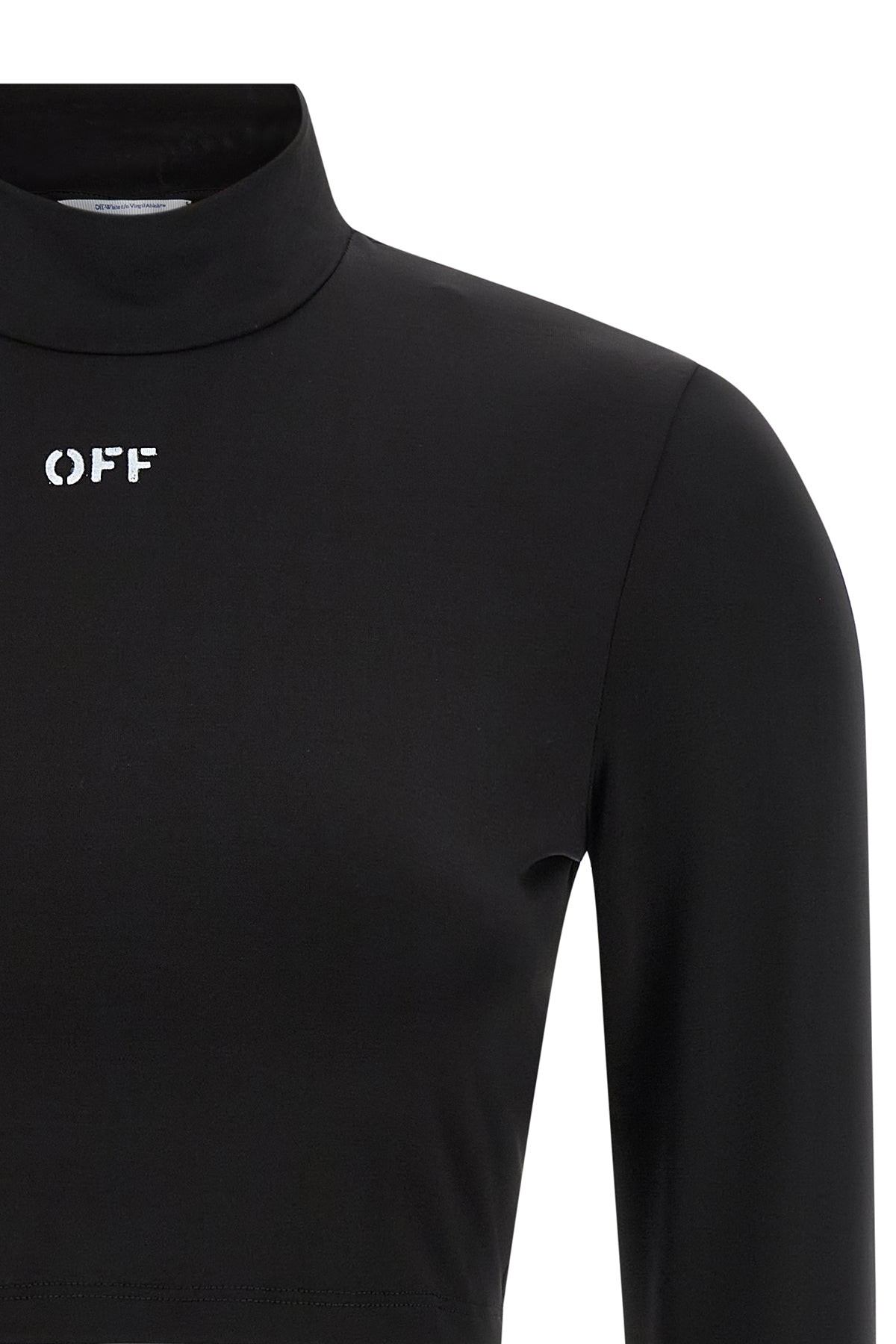 the off stamp crop top by off-white defines contemporary silhouettes through a