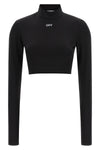 the off stamp crop top by off-white defines contemporary silhouettes through a