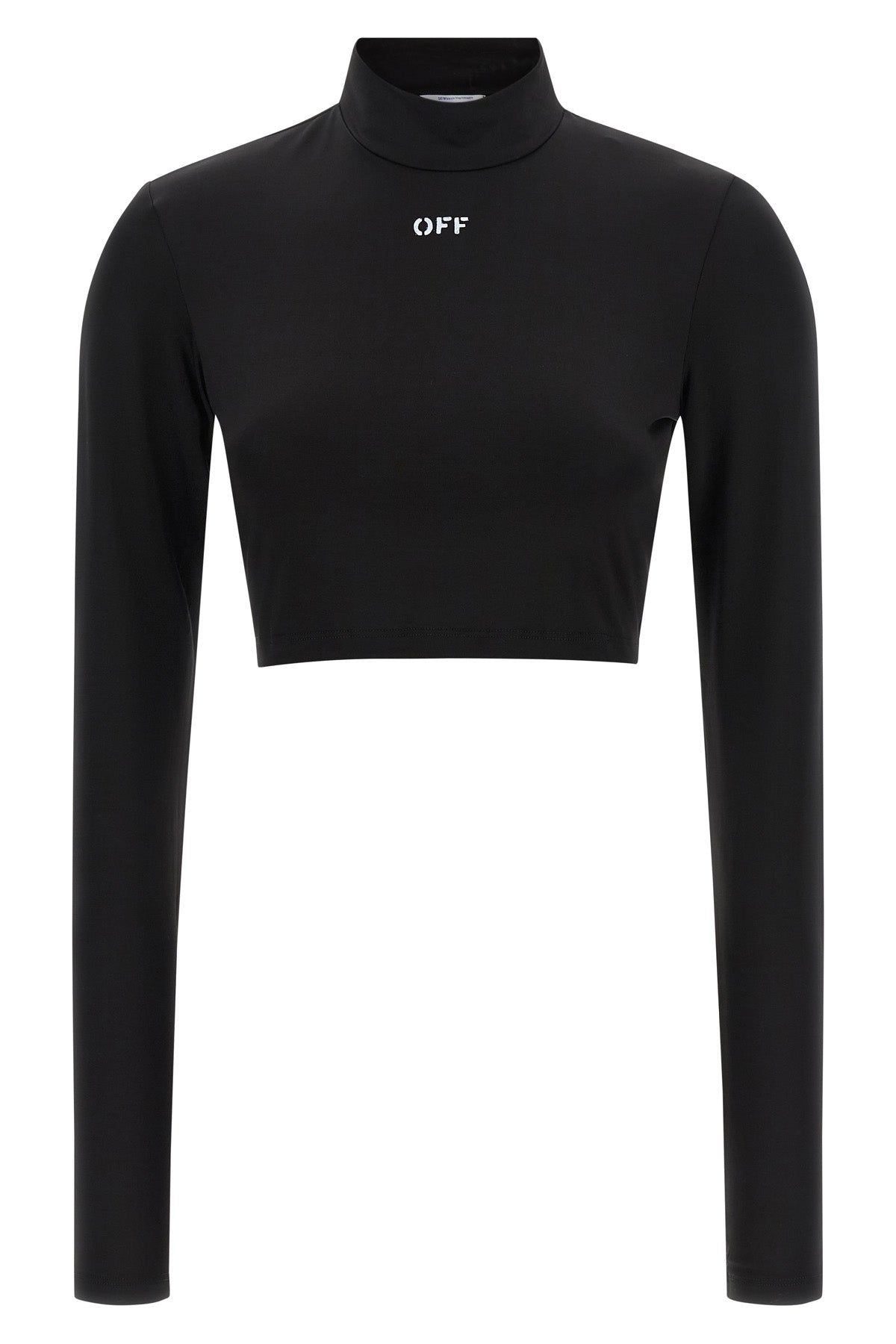 the off stamp crop top by off-white defines contemporary silhouettes through a