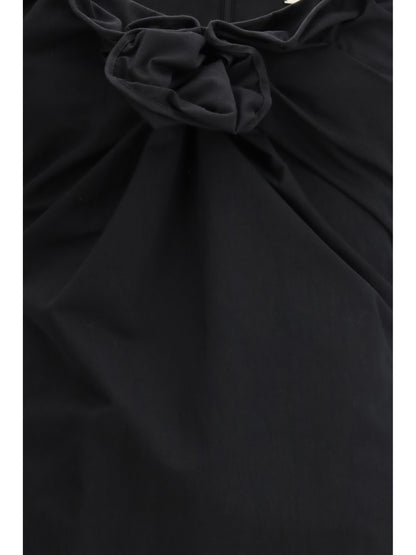 MAGDA BUTRYM 36 sleeveless dress with a draped neckline 