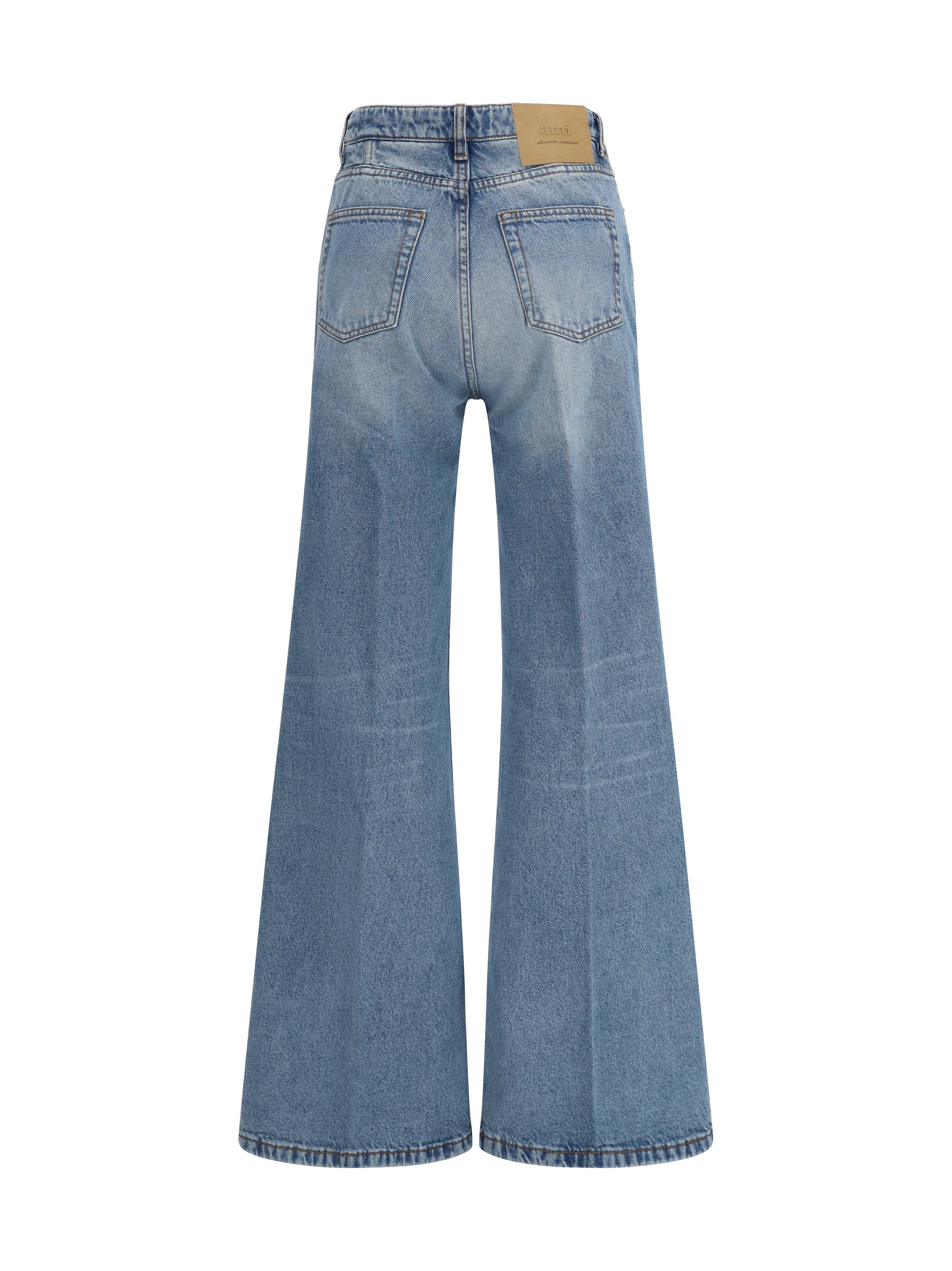 flared jeans in denim