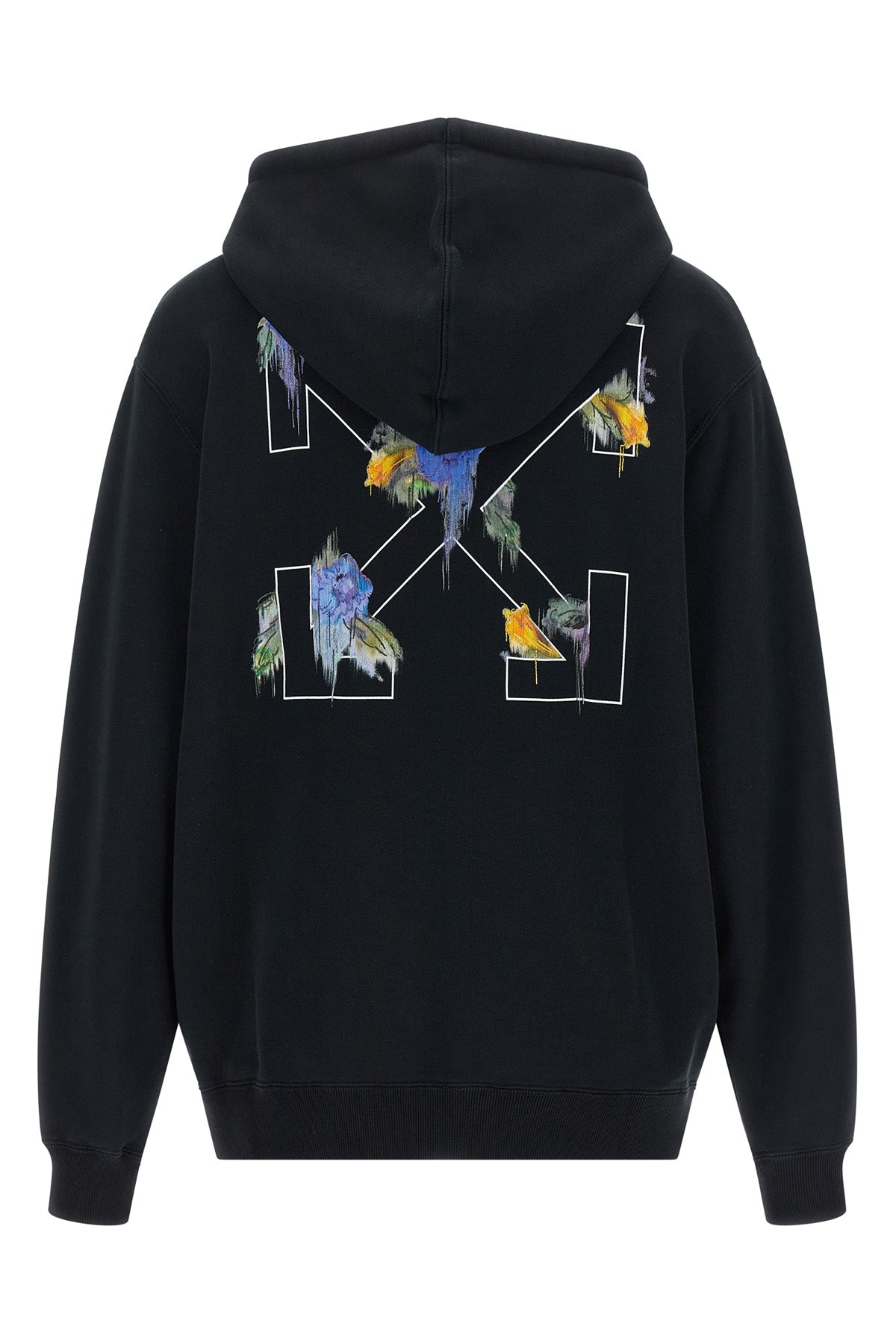 the off-white arrow out flower sweatshirt redefines casual codes through preci