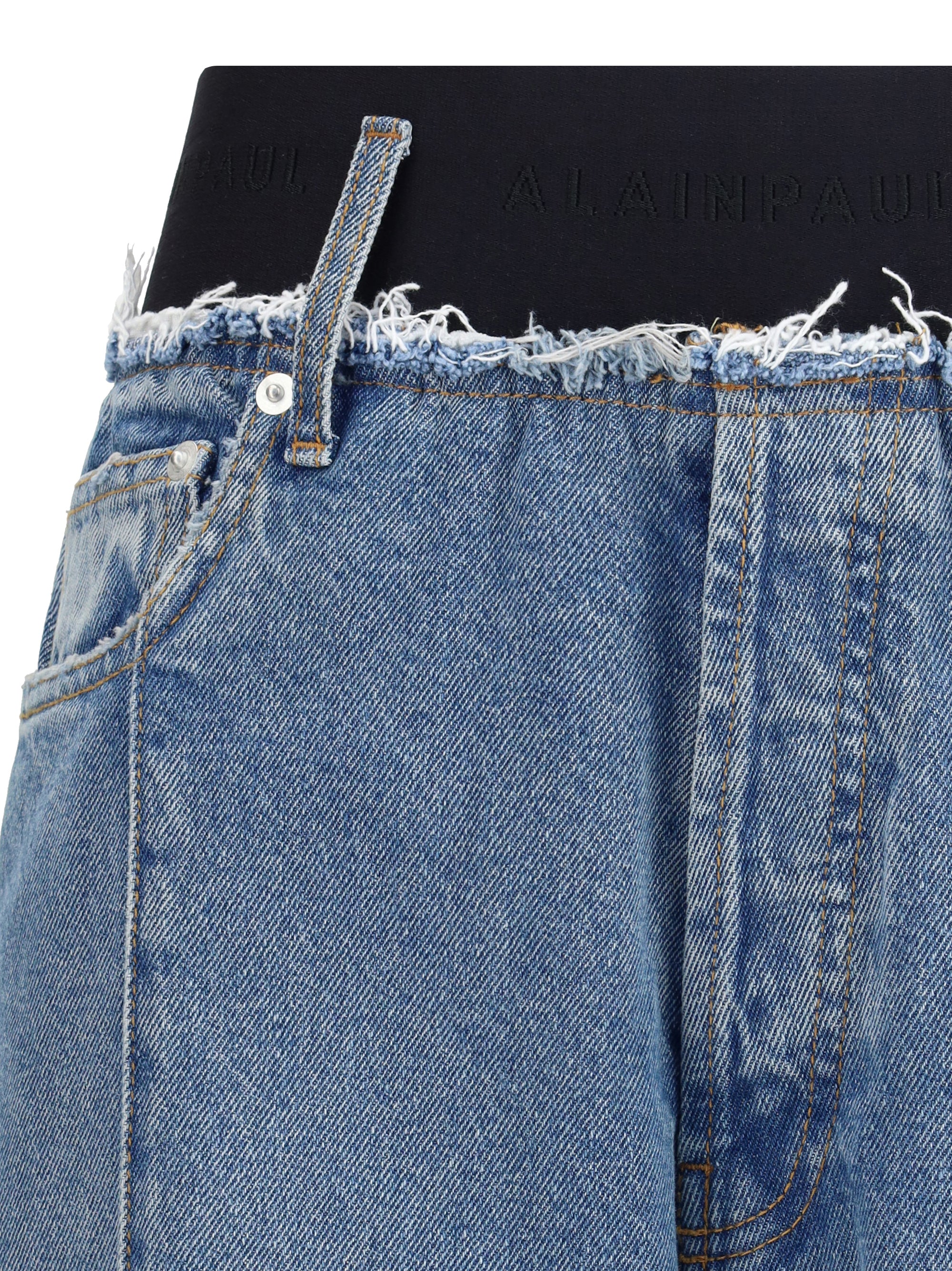 ALAIA S elastic waist jeans