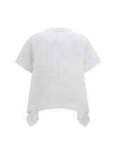 SACAI 1 light weight denim x cotton jersey t-shirt