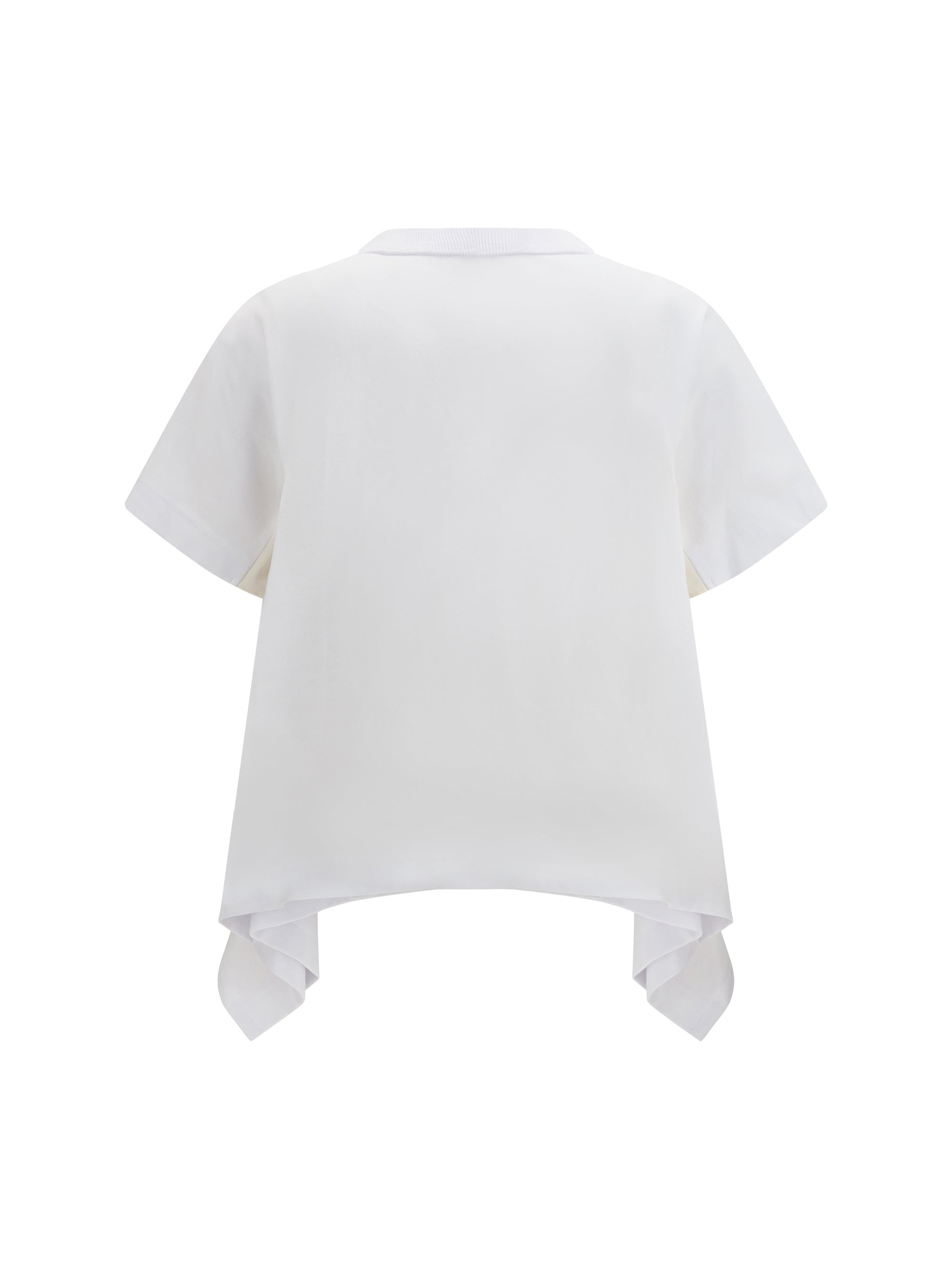 SACAI 1 light weight denim x cotton jersey t-shirt