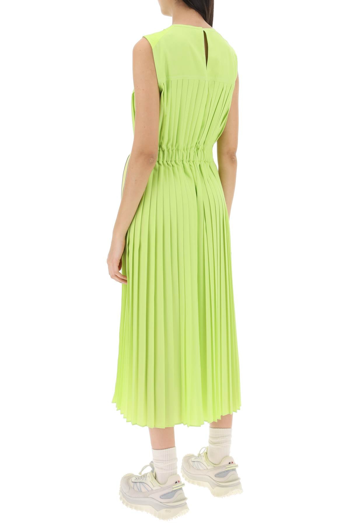 column dress with pleated detailing