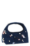 the gem denim mini sack cotton denim handbag