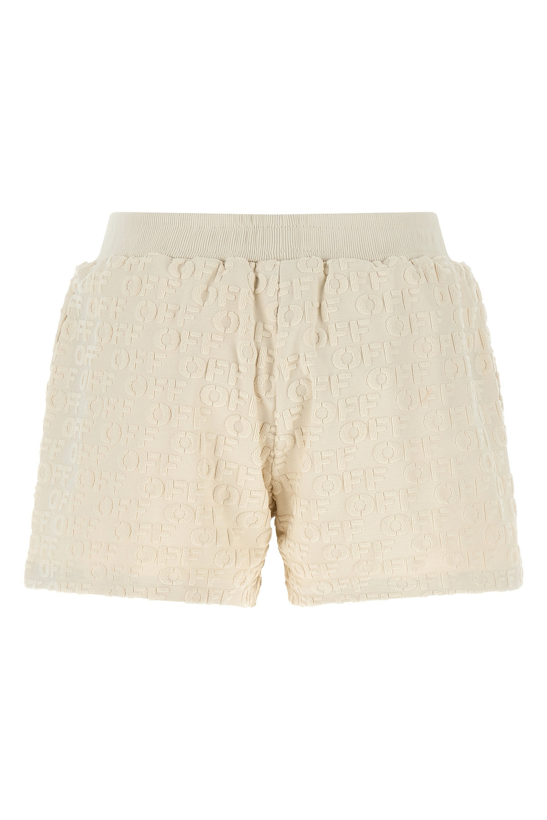 OFF-WHITE M terry offs off-white ss terry off shorts made of pure cotton feature a distinct