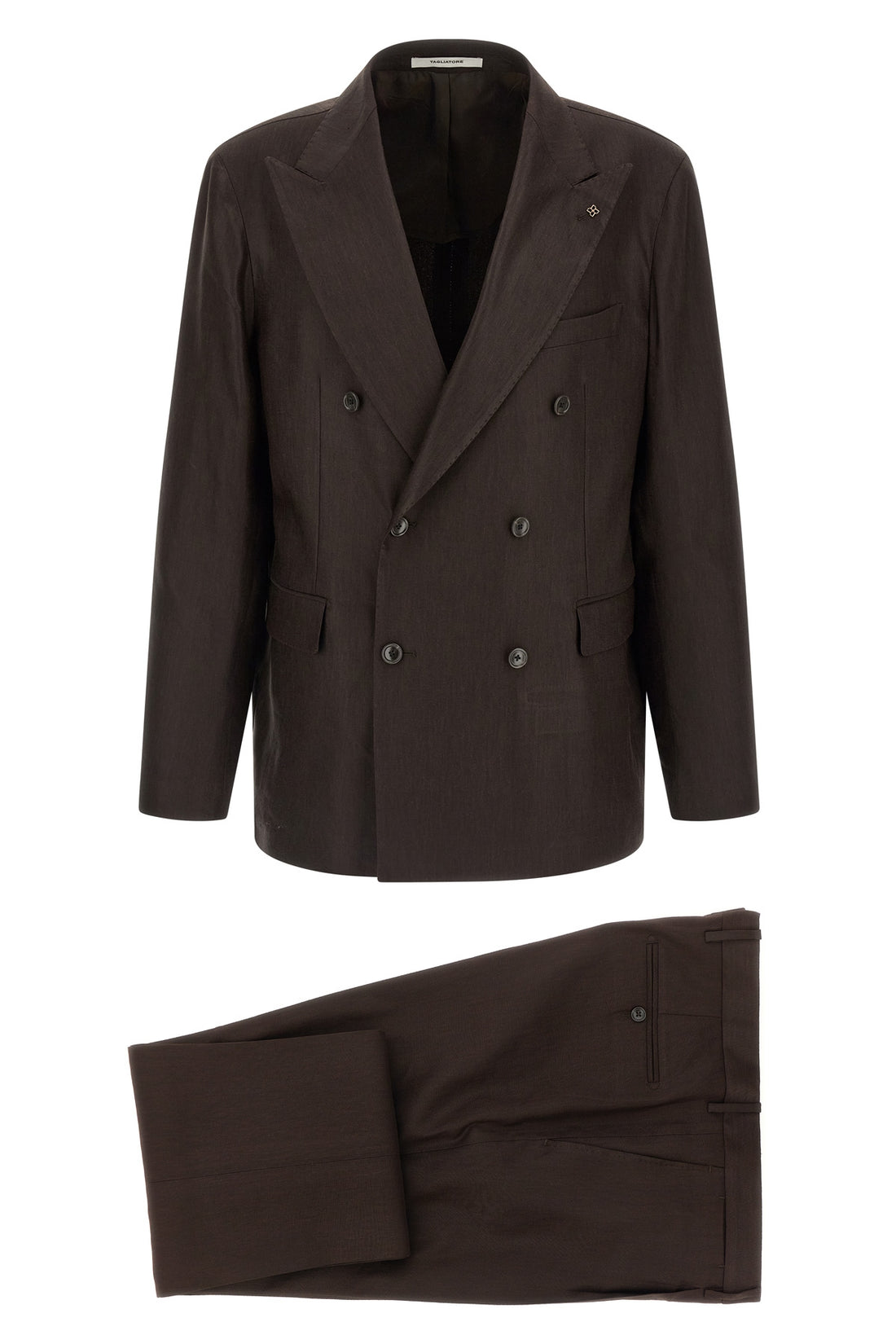 TAGLIATORE 56 vesuvio linen blend suit