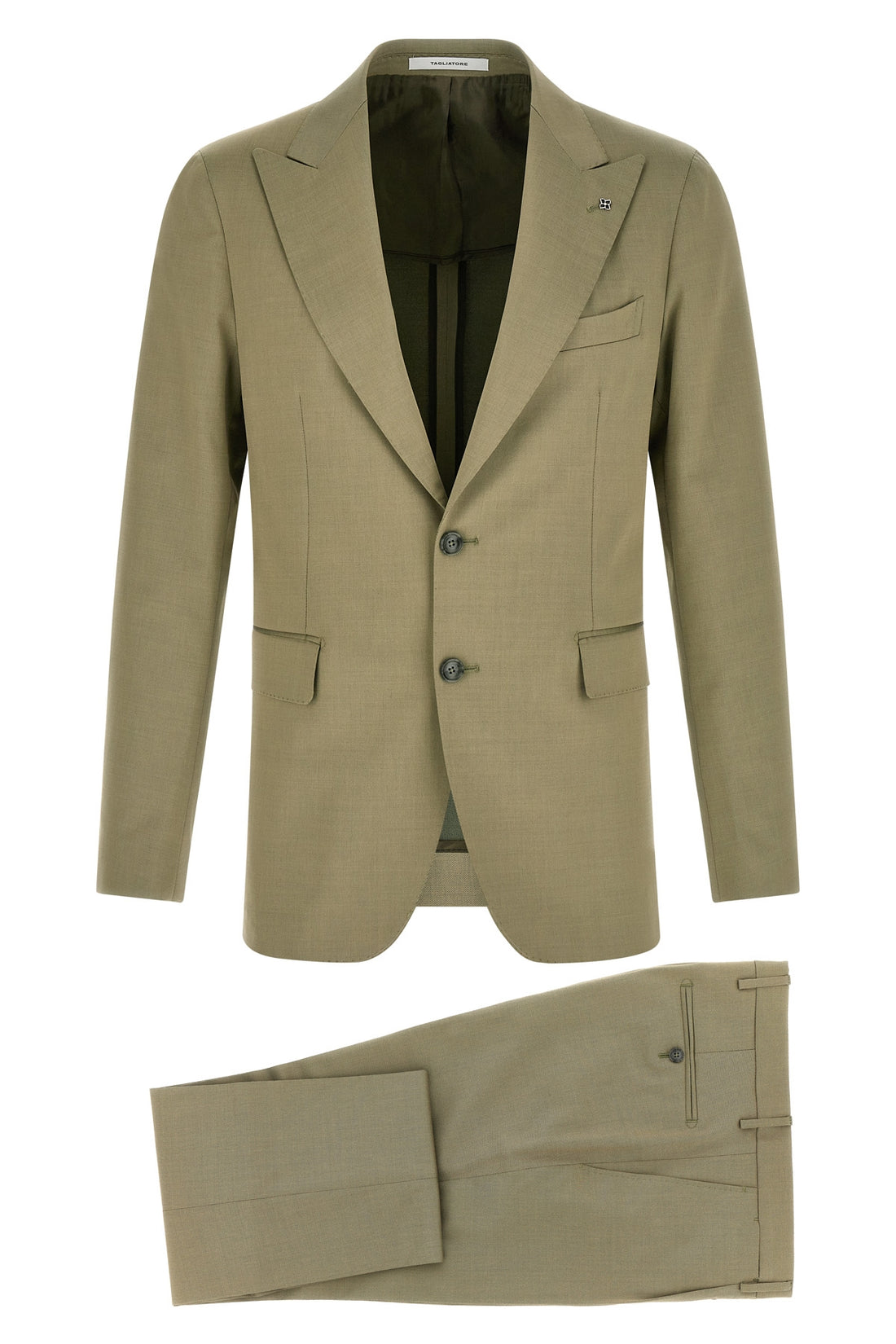 TAGLIATORE 52 vesuvio virgin wool and cotton blend suit