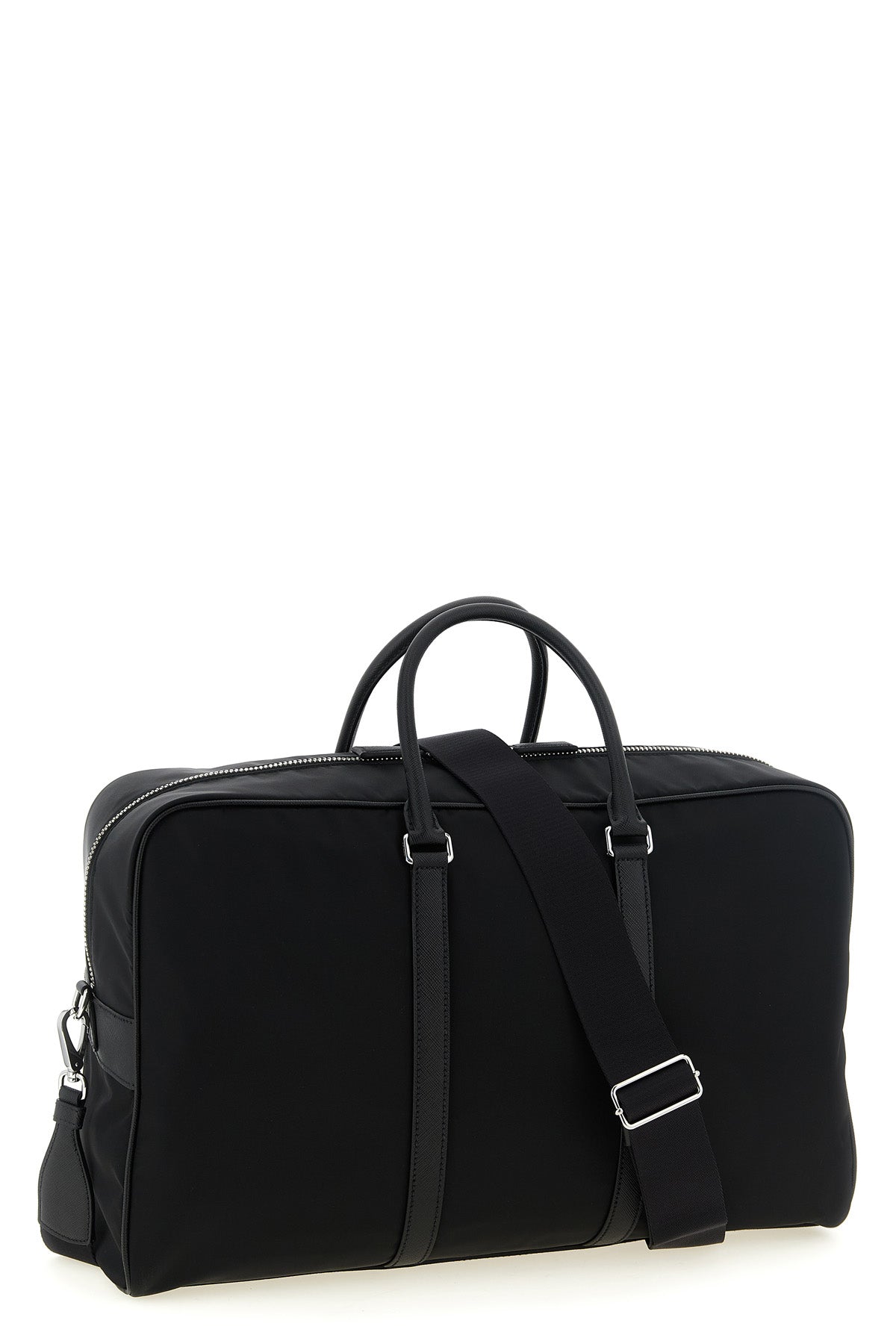 re-nylon and saffiano travel bag