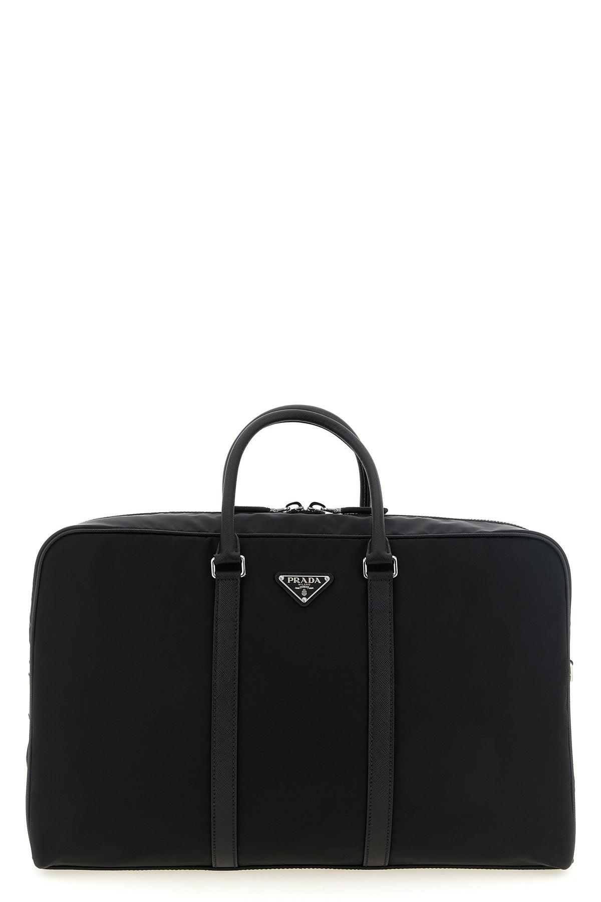 re-nylon and saffiano travel bag