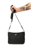 re-nylon & saffiano crossbody bag