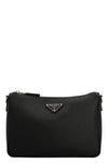 re-nylon & saffiano crossbody bag