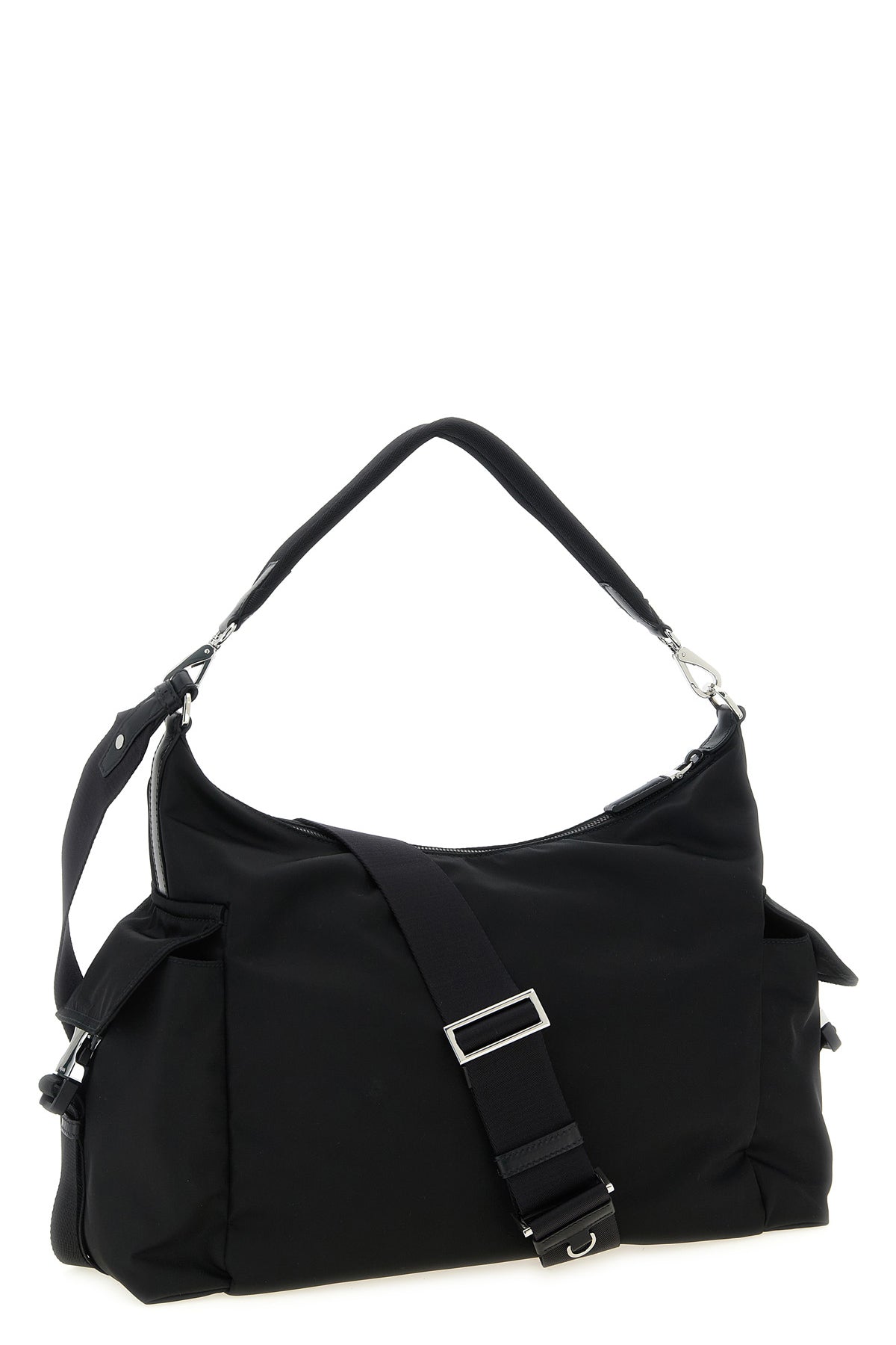 prada explore large shoulder bag in re-nylon and leather