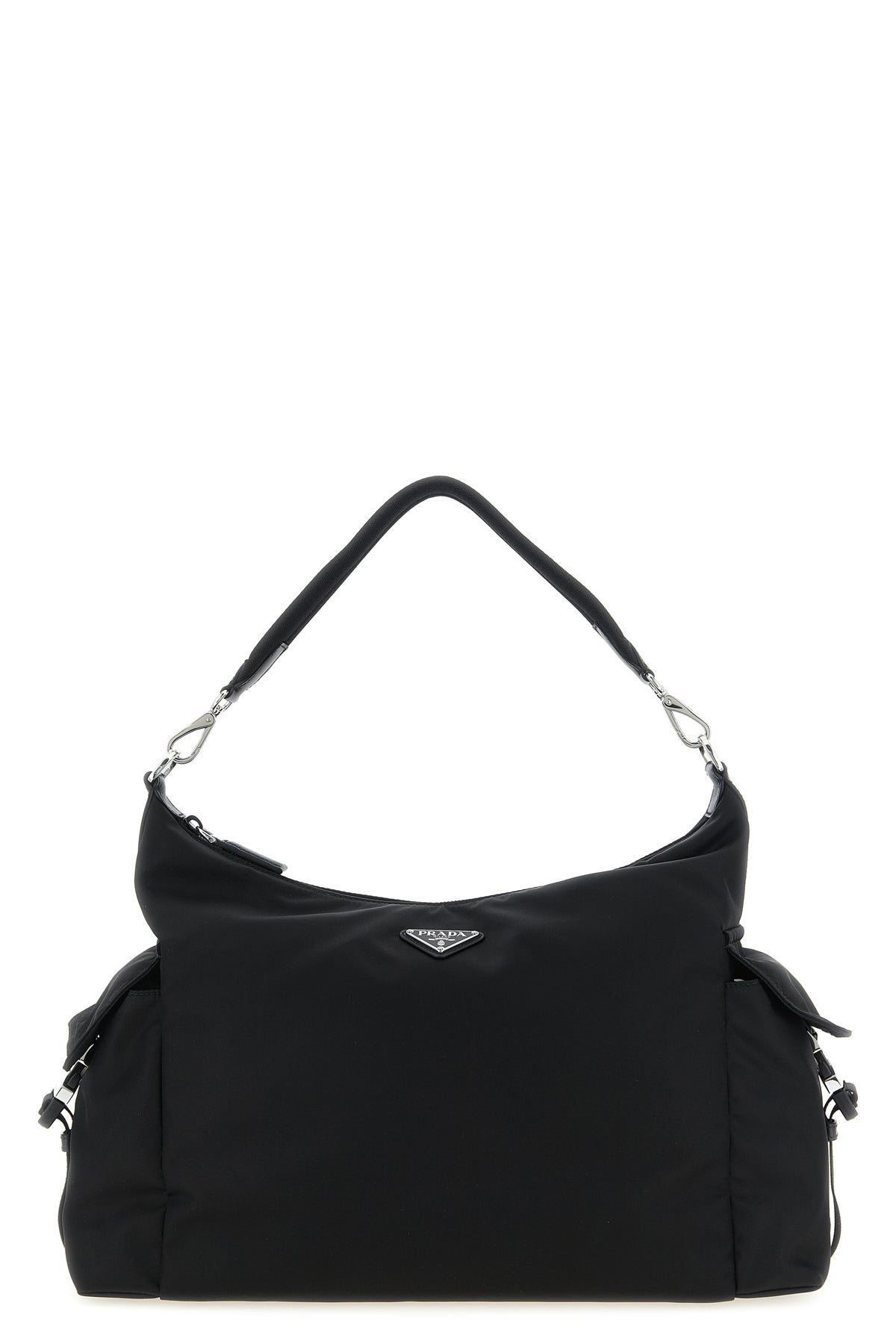 prada explore large shoulder bag in re-nylon and leather