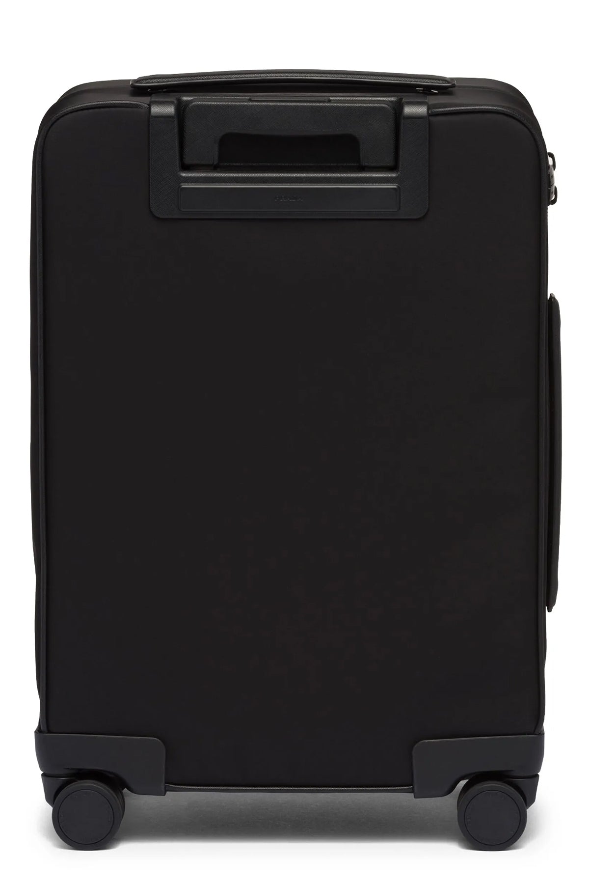 re-nylon and saffiano leather trolley