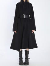 BALENCIAGA 36 wrap coat in black wool 