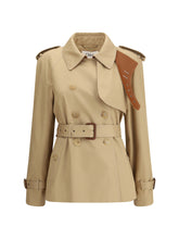 CHLOÉ 42 short cotton gabardine trench coat