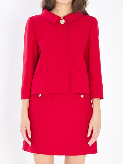 VALENTINO GARAVANI 40 jacket in crepe couture 