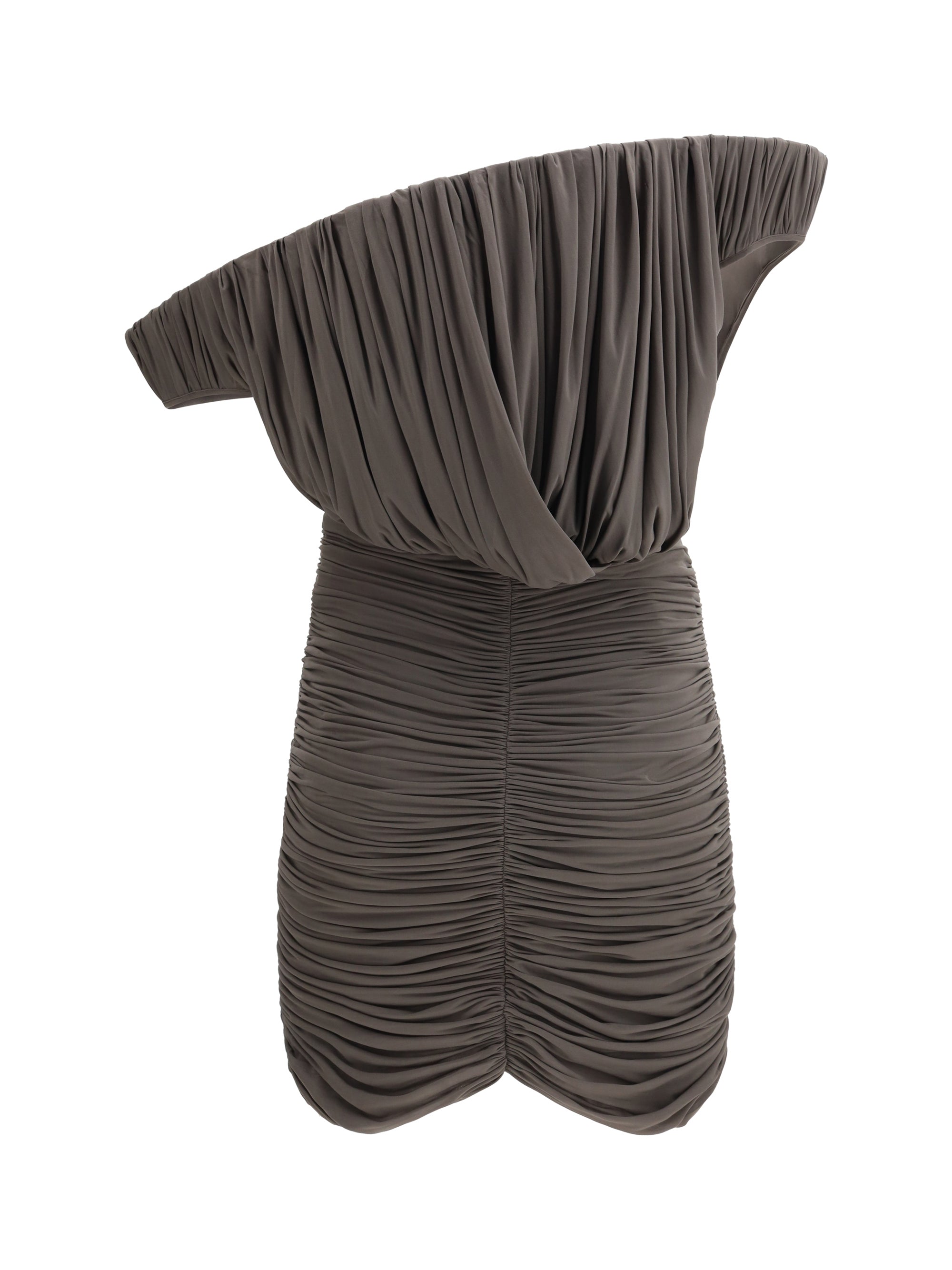 asymmetrical petal mini dress