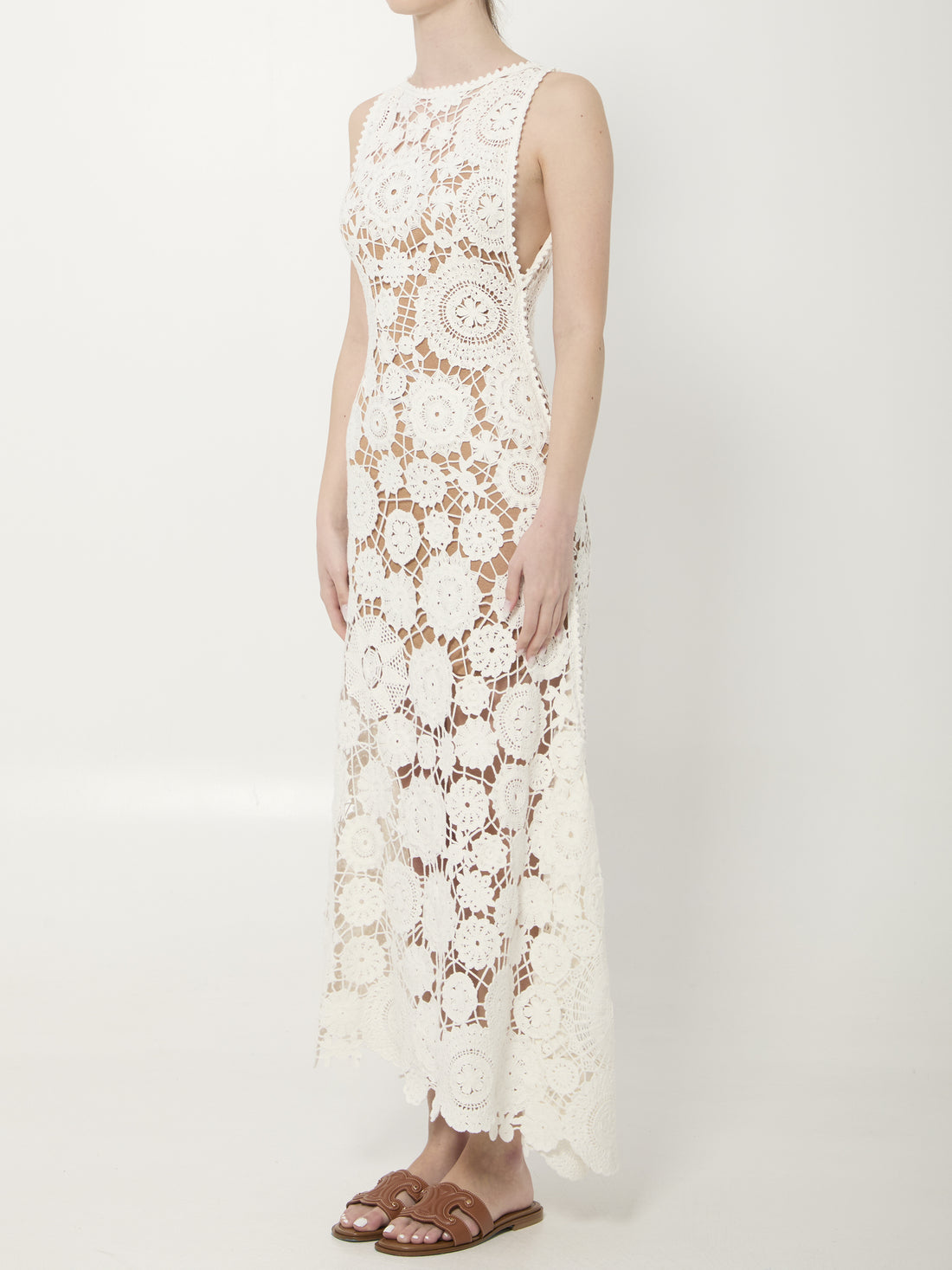 SELF PORTRAIT 10 crochet maxi dress