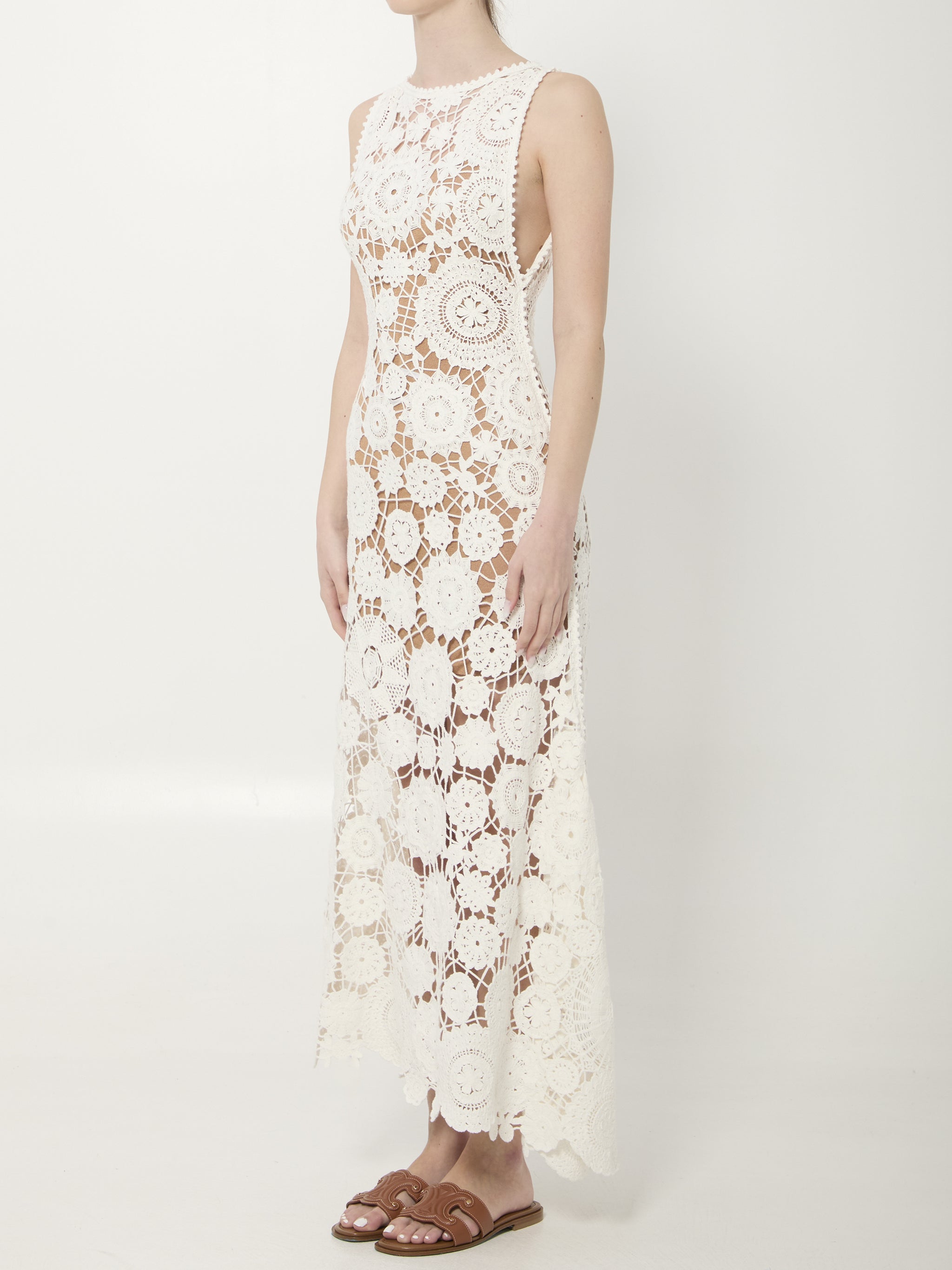 crochet maxi dress