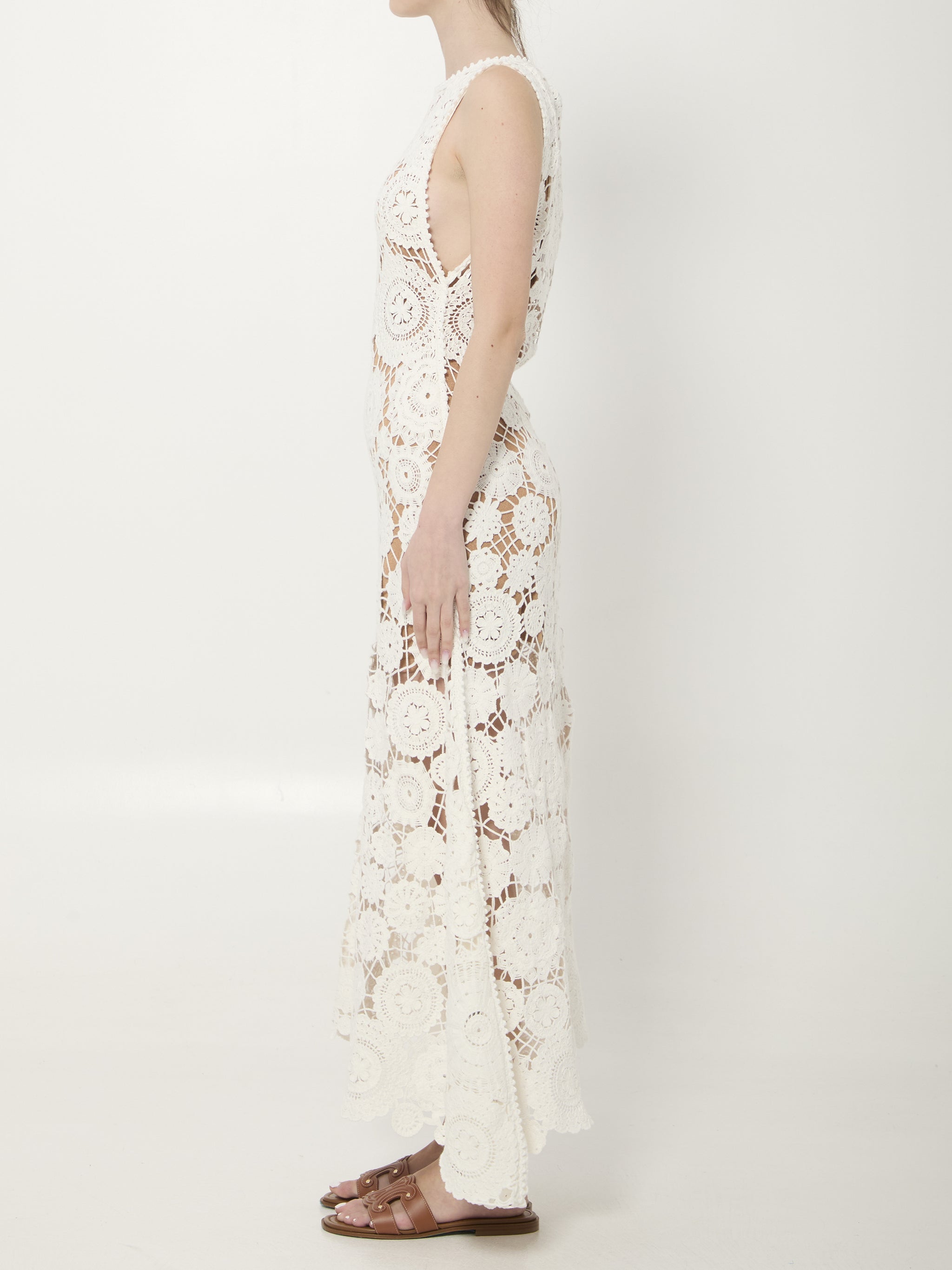 crochet maxi dress